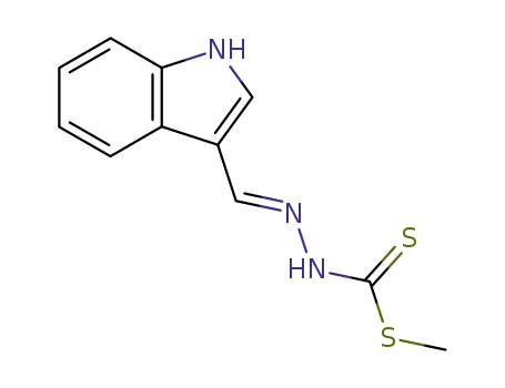 Molecular Structure of 685567-53-7 (Hydrazinecarbodithioic acid, (1H-indol-3-ylmethylene)-, methyl ester,
(2E)-)