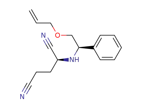 (S)-2-((R)-2-Allyloxy-1-phenyl-ethylamino)-pentanedinitrile