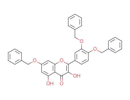 4H-1-Benzopyran-4-one, 2-[3,4-bis(phenylmethoxy)phenyl]-3,5-dihydroxy-7-(phenylmethoxy)-