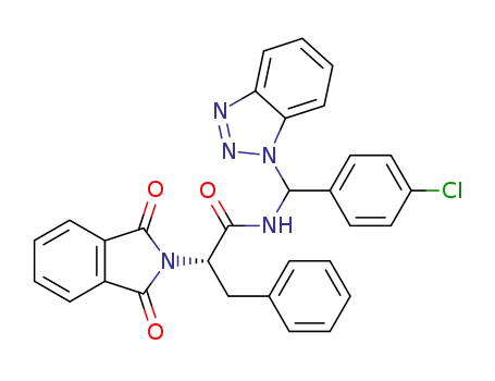 N-[benzotriazol-1-yl-(4-chloro-phenyl)-methyl]-2-(1,3-dioxo-1,3-dihydro-isoindol-2-yl)-3-phenyl-propionamide