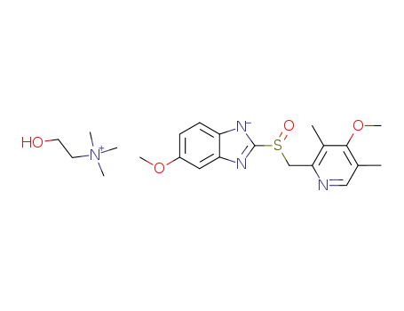 5-methoxy-2-(4-methoxy-3,5-dimethylpyridin-2-ylmethanesulfinyl)-1H-benzoimidazole choline salt
