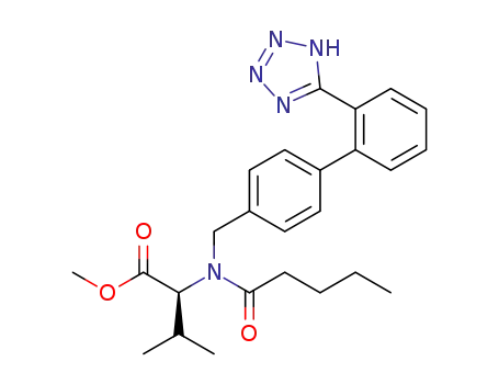 Molecular Structure of 137863-17-3 (N-[2’-(1H-tetrazol-5-yl)biphenyl-4-yl  methyl]-N-Valeryl-(L)-Valine  methyl  ester)