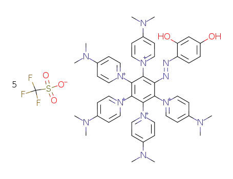2,4-dihydroxyphenylazopentakis[4-(dimethylamino)-1-pyridinio]benzene pentakis(triflate)