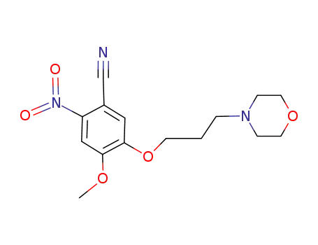 Molecular Structure of 675126-26-8 (2-Amino-4-methoxy-5-(3-morpholinopropoxy)benzonitrile)