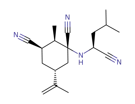 1-(1-cyano-3-methyl-butylamino)-5-isopropenyl-2-methyl-cyclohexane-1,3-dicarbonitrile
