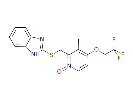 Molecular Structure of 163119-30-0 (2-[[[4-(2,2,2-Trifluoroethoxy)-3-Methyl-1-oxopyridin-2-yl]Methyl]sulfanyl]-1H-benziMidazole)