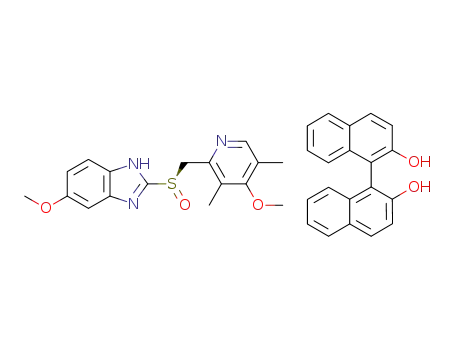 R-omeprazole-(S)-[1,1'-binaphthalen]-2,2'-diol inclusion complex