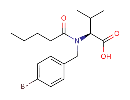 Molecular Structure of 867022-57-9 (L-Valine, N-[(4-bromophenyl)methyl]-N-(1-oxopentyl)-)