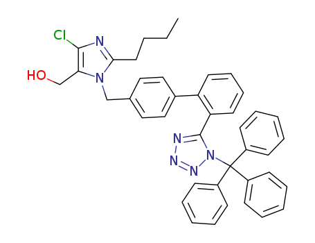 2-Butyl-4-chloro-5-hydroxymethyl-1-[[2'-(1H-2-triphenylmethyl-tetrazol-5-yl)biphenyl-4-yl]methyl]imidazole