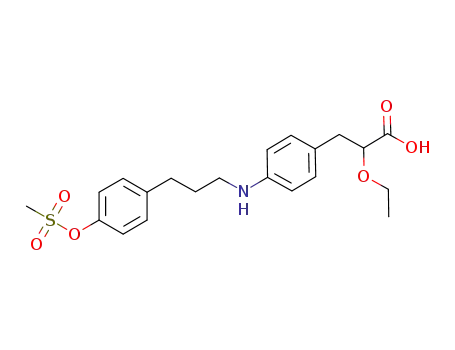 2-ethoxy-3-[4-{3-(4-methanesulfonyloxyphenyl)propylamino}phenyl]propionic acid