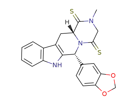 (6R,12aR)-6-benzo[1,3]dioxol-5-yl-2-methyl-2,3,6,7,12,12a-hexahydropyrazino[1',2':1,6] pyrido[3,4-b]indole-1,4-dithione