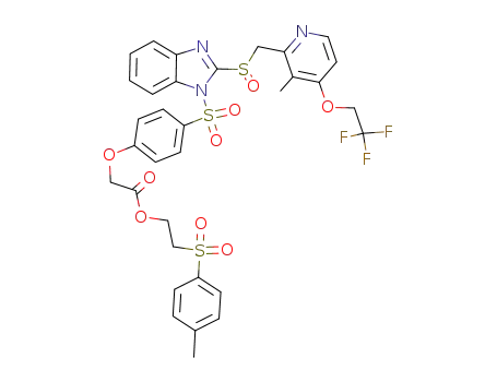 (4-{2-[3-methyl-4-(2,2,2-trifluoroethoxy)pyridin-2-ylmethanesulfinyl]-benzimidazole-1-sulfonyl}phenoxy)acetic acid 2-(toluene-4-sulfonyl)ethyl ester