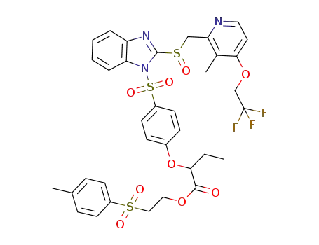 2-(4-{2-[3-methyl-4-(2,2,2-trifluoroethoxy)pyridin-2-ylmethanesulfinyl]benzoimidazole-1-sulfonyl}phenoxy)butyric acid 2-(toluene-4-sulfonyl)ethyl ester