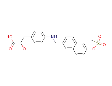 (S)-2-methoxy-3-[4-{6-methanesulfonyloxynaphth-2-ylmethylamino}phenyl]propanoic acid