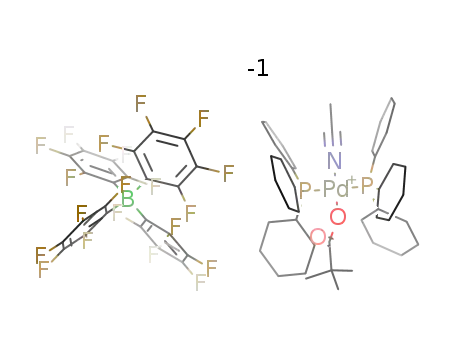trans-(acetonitrile)(trimethylacetato)bis(tricyclohexylphosphine)palladium(II) tetrakis(pentafluorophenyl)borate