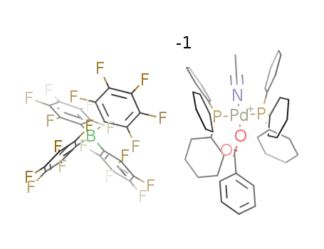 trans-(acetonitrile)(benzoato)bis(tricyclohexylphosphine)palladium(II) tetrakis(pentafluorophenyl)borate