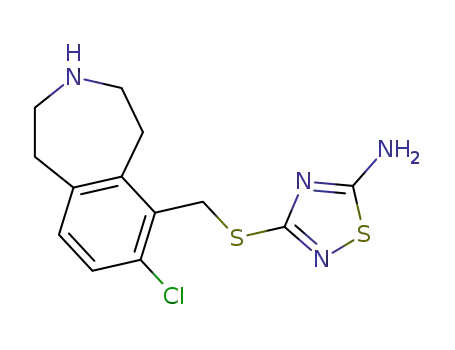 6-(5-amino-[1,2,4]thiadiazol-3-ylthiomethyl)-7-chloro-2,3,4,5-tetrahydro-1H-benzo[d]azepine