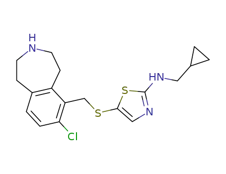 7-chloro-6-[2-(cyclopropylmethyl-amino)-thiazol-5-ylthiomethyl]-2,3,4,5-tetrahydro-1H-benzo[d]azepine
