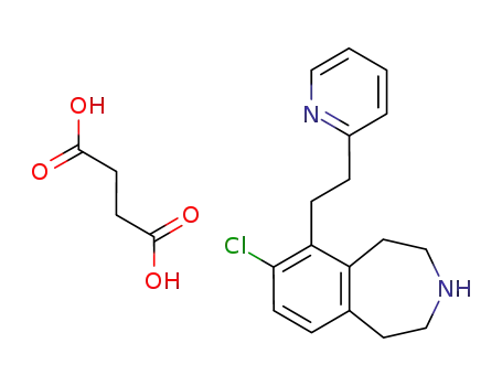7-chloro-6-(2-pyridin-2-ylethyl)-2,3,4,5-tetrahydro-1H-benzo[d]azepine succinate