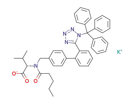potassium N-pentanoyl-N-[{2'-(1-(triphenylmethyl)-1H-tetrazol-5-yl)-1,1'-biphenyl-4-yl}methyl]-L-valinate