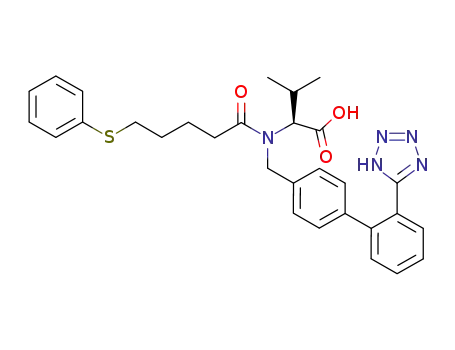 N-(5-(phenyIthio)-1-oxo-pentyI)-N-[[2'-(1H-tetrazol-5-yl)[1,1'-biphenyl]-4-yl]methyl]-L-valine
