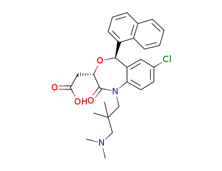 trans-7-chloro-5-(1-naphthyl)-1-(2,2-dimethyl-3-dimethylaminopropyl)-2-oxo-1,2,3,5-tetrahydro-4,1-benzoxazepine-3-acetic acid