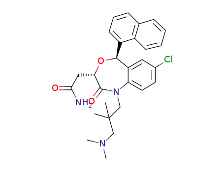 trans-7-chloro-5-(1-naphthyl)-1-(2,2-dimethyl-3-dimethylamino-propyl)-2-oxo-1,2,3,5-tetrahydro-4,1-benzoxazepine-3-acetamide