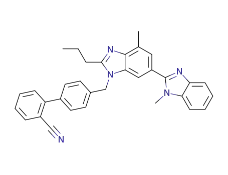 4'-[[2-n-propyl-4-methyl-6-(1-methyl-benzimidazol-2-yl)-1H-benzimidazol-1-yl]-methyl]-2-cyano-biphenyl