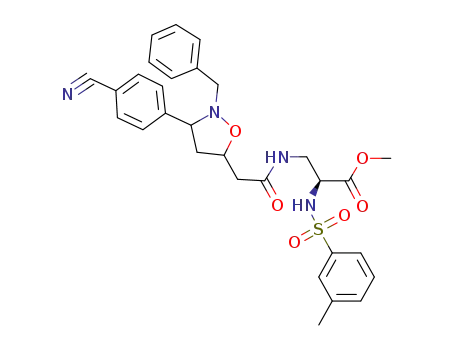 cis-3-[2-[2-benzyl-3-(4-cyanophenyl)-isoxazolidin-5-yl]acetyl]amino-N-(3-methylphenylsulfonyl)-L-alanine methyl ester