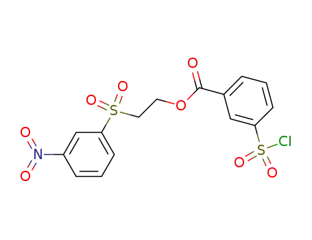 Molecular Structure of 651728-08-4 (Benzoic acid, 3-(chlorosulfonyl)-, 2-[(3-nitrophenyl)sulfonyl]ethyl ester)