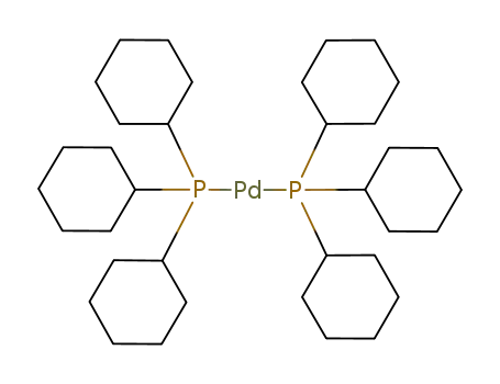 Molecular Structure of 33309-88-5 (Bis(tricyclohexylphosphine)palladium(0))