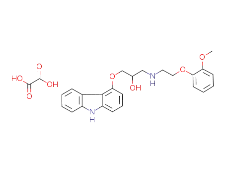 (+/-) 1-(9H-carbazol-4-yloxy)-3-[2-(2-methoxyphenoxy)ethyl]amino-2-propanol oxalate