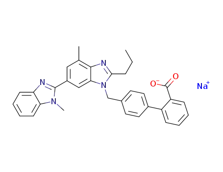 4'-[(1,4'-Dimethyl-2'-propyl[2,6'-bi-1H-benzimidazol]-1'-yl)methyl]-[1,1'-biphenyl]-2-carboxylic acid sodium salt