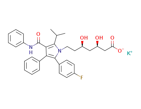 [R-(R*,R*)]-2-(4-fluorophenyl)-β,δ-dihydroxy-5-(1-methylethyl)-3-phenyl-4-[(phenylamino)carbonyl]-1H-pyrrole-1-heptanoic acid potassium