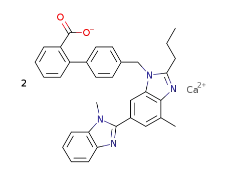 2-[4-[[4-methyl-6-(1-methylbenzoimidazol-2-yl)-2-propylbenzoimidazol-1-yl]methyl]phenyl]benzoic acid calcium salt
