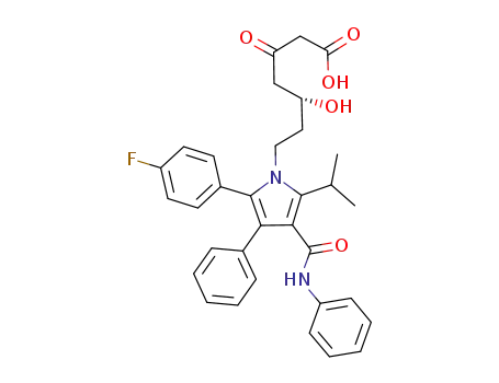1H-Pyrrole-1-heptanoic acid, 2-(4-fluorophenyl)-d-hydroxy-5-(1-methylethyl)-b-oxo-3-phenyl-4-[(phenyl amino)carbonyl]-, (dR)-