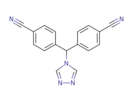 Molecular Structure of 112809-52-6 (4,4'-(4H-1,2,4-TRIAZOL-4-YLMETHYLENE)BIS BENZONITRILE)