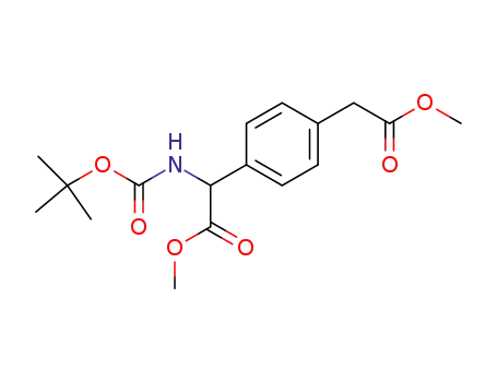 Methyl α-tert-butoxycarbonylamino-p-methoxycarbonylmethylphenylacetate