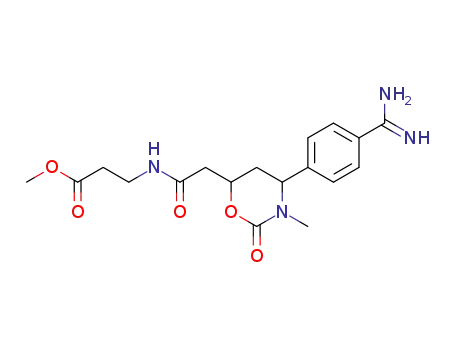 3-[[4(S)-[4-(aminoiminomethyl)phenyl]tetrahydro-3-methyl-2-oxo-2H-1,3-oxazin-6(R)-yl]acetyl]aminopropionic acid methyl ester