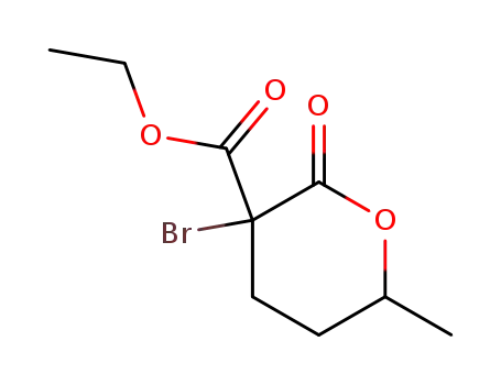 3-bromo-6-methyl-2-oxo-tetrahydro-pyran-3-carboxylic acid ethyl ester