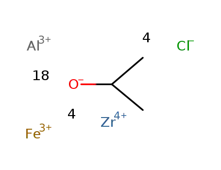 Al(3+)*Fe(3+)*4Zr(4+)*4Cl(1-)*18(OCH(CH3)2)(1-)={AlFeZr4Cl4(OCH(CH3)2)18}