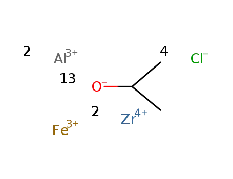 2Al(3+)*Fe(3+)*2Zr(4+)*4Cl(1-)*13(OCH(CH3)2)(1-)={Al2FeZr2Cl4(OCH(CH3)2)13}