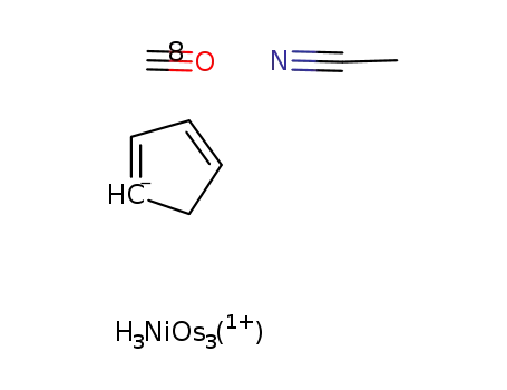 NiOs3H3(1+)*C5H5(1-)*8CO*CH3CN=(C5H5)NiOs3H3(CO)8(CH3CN)