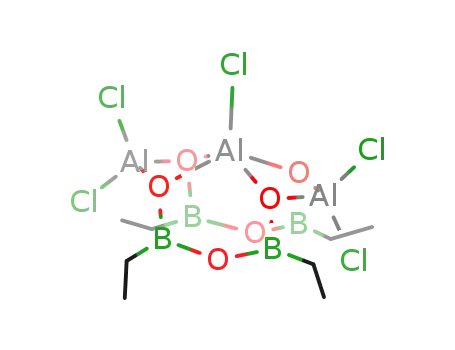 2,2,8,8,13-pentachloro-4,6,10,12-tetraethyl-1,3,5,7,9,11-hexaoxa-4,6,10,12-tetrabora-2,8,13-trialuminatetracyclo{7.3.1.0(3,13)0(7,13)}tridecane