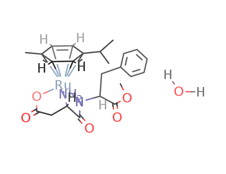 (η6-p-cymene)Ru(L-aspartyl-L-phenylalaninemethylester(2-))*H2O