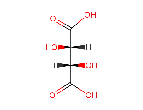 Molecular Structure of 147-71-7 (D-Tartaric acid)