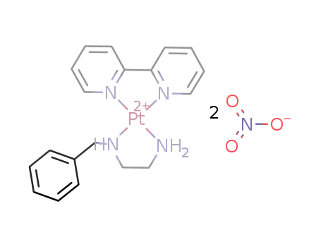 [Pt(bipyridine)(N-benzyl-1,2-ethanediamine)](NO3)2