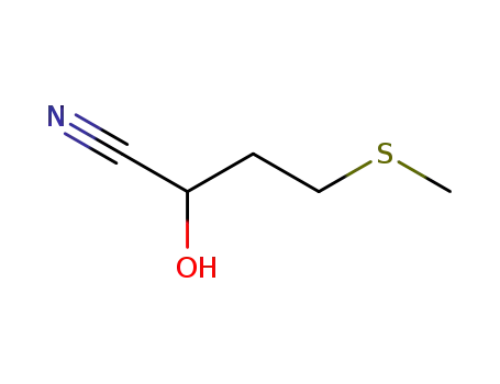 Molecular Structure of 17773-41-0 (2-hydroxy-4-(methylthio)butyronitrile)