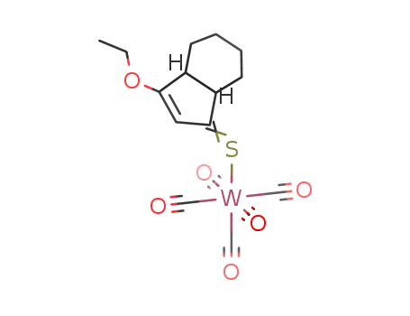 (3aR*,7aS*)-pentacarbonyl(3-ethoxy-3a,4,5,6,7,7a-hexahydroindene-3-thione-S)tungsten