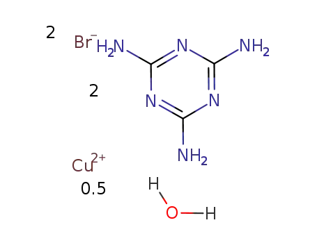 [Cu(II)Br2(melamine)2]*0.5H2O